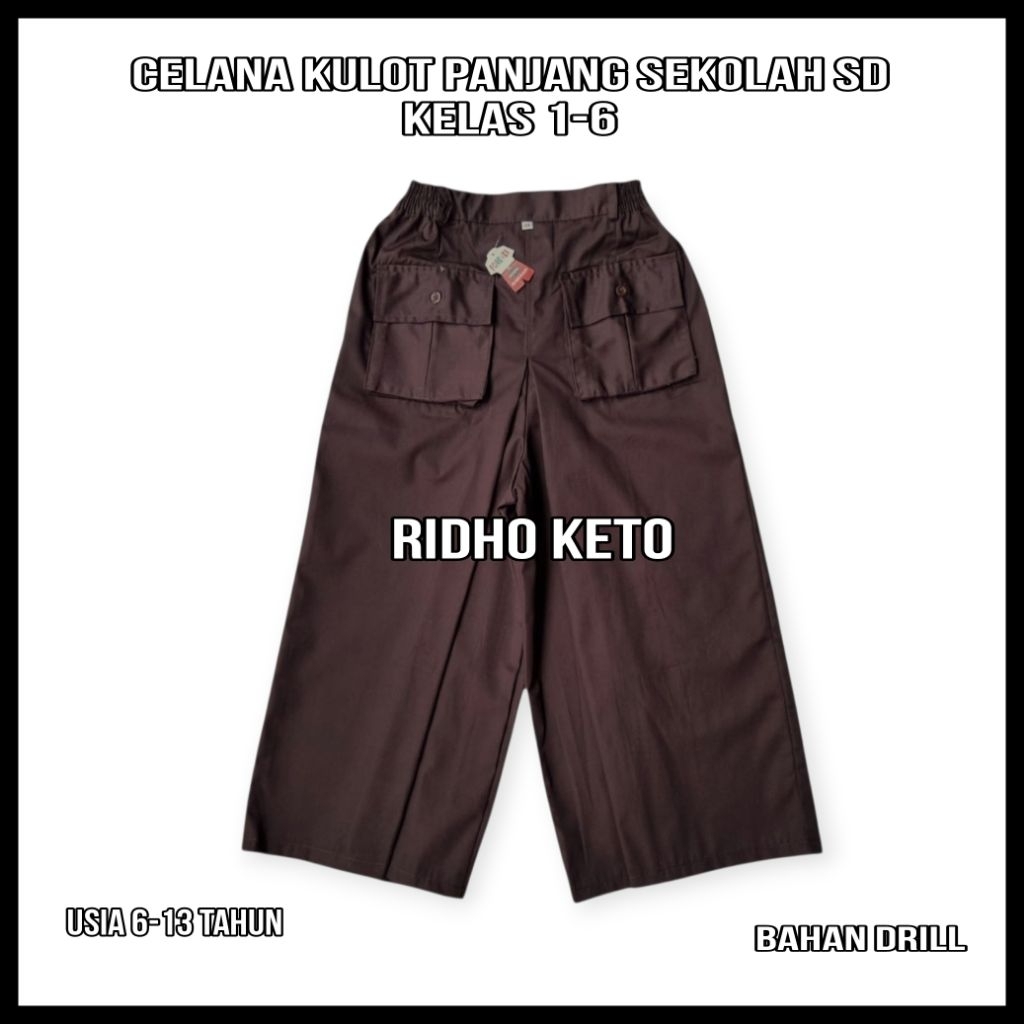 rok kulot pramuka Panjang celana kulot bawahan seragam sekolah SD anak perempuan