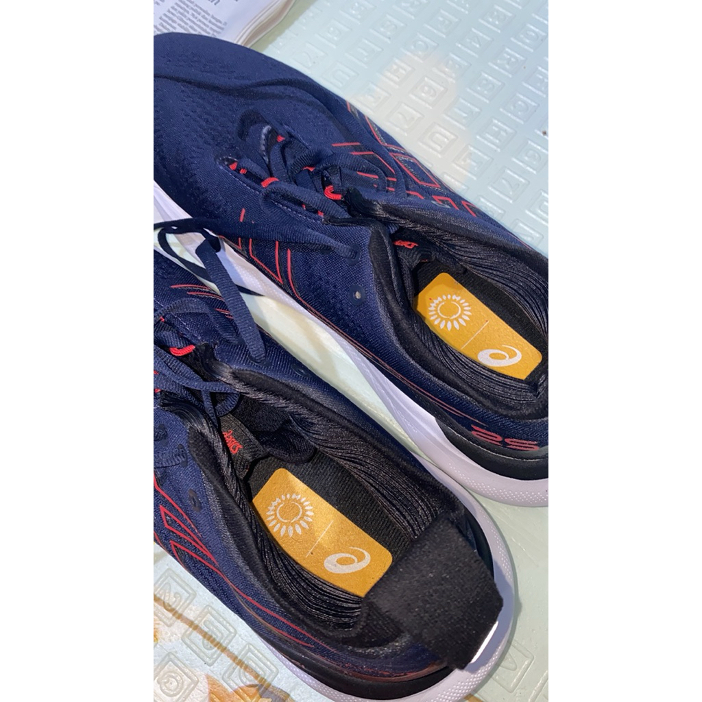 Sepatu Lari Pria Asics GEL-NIMBUS 25 Midnight Electric Red ORIGINAL Second