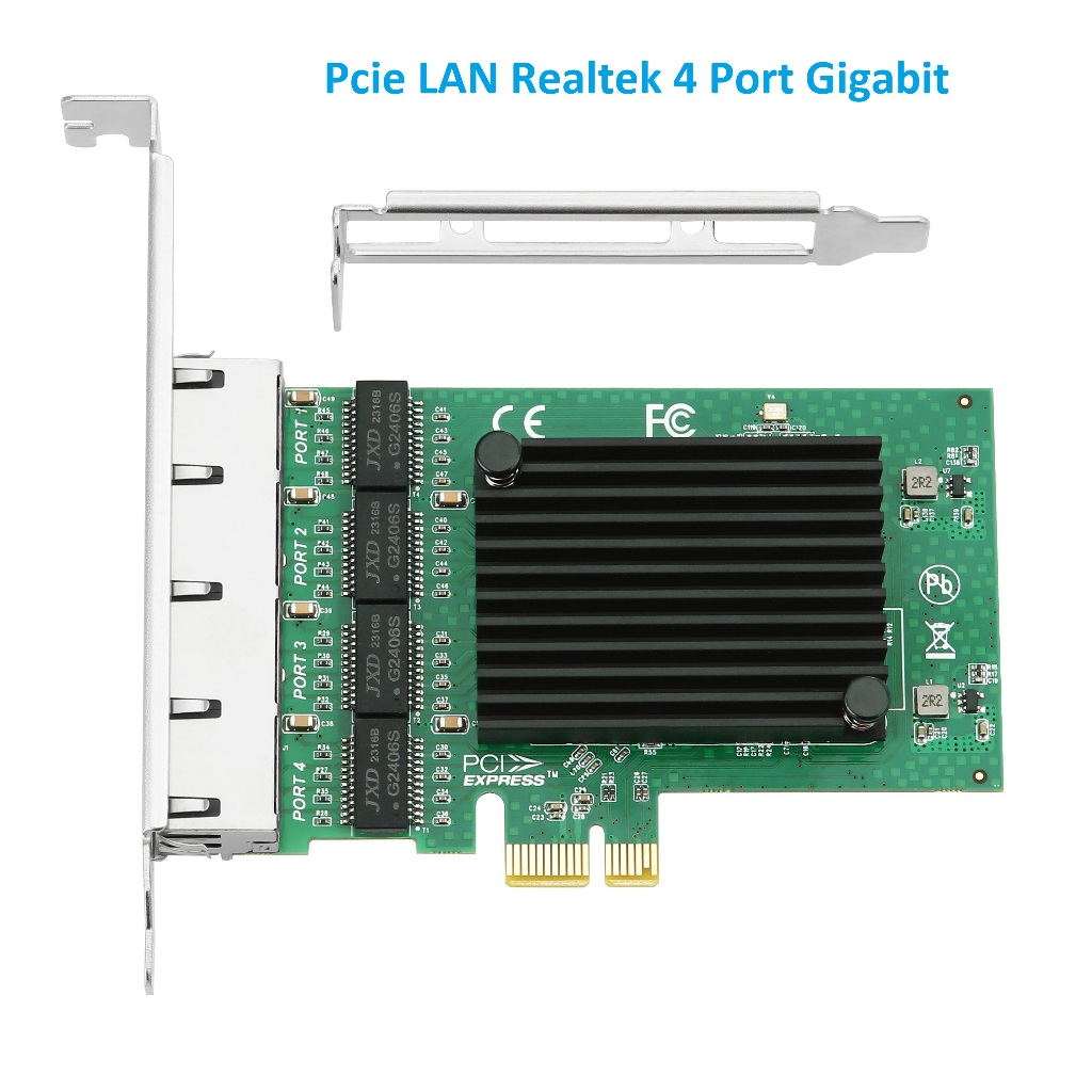 PCIE LAN Card 4 Port Gigabit Realtek PCI Ethernet Quad Port High Speed