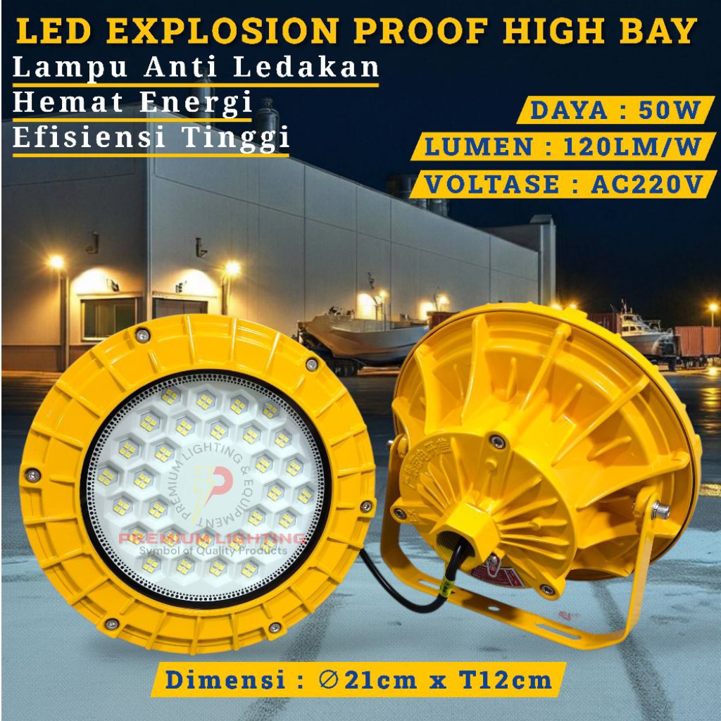 Lampu gantung ufo 50W 150W 200W LED EXplosion proof 100Watt anti ledak
