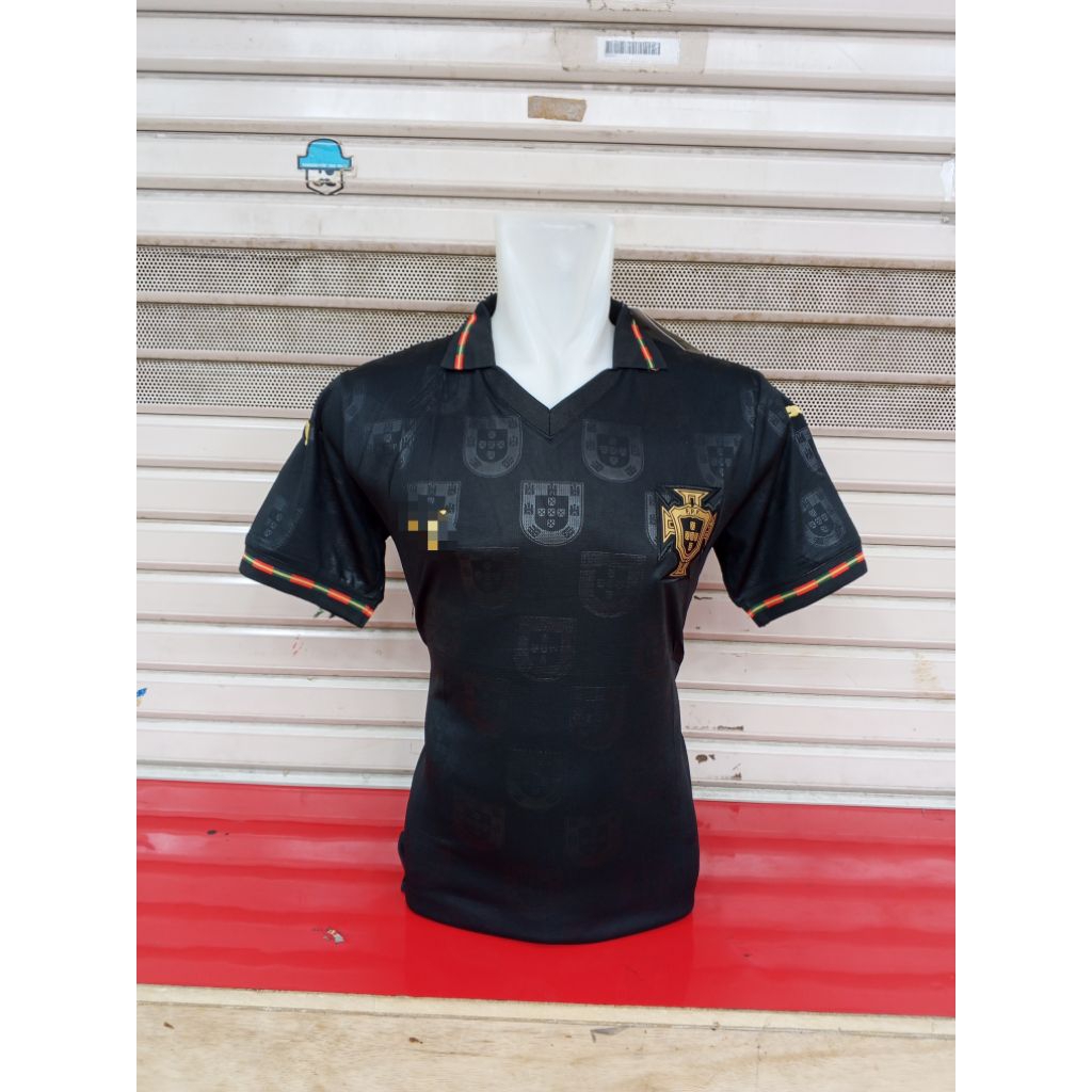 JERSEY KAOS BAJU BOLA DEWASA FANS PORTUGAL BLACK MAMBA PREMATCH HITAM 25 26
