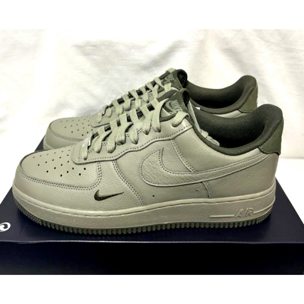 Nike Air Force 1 '07 LV8 Low Double Mini Swoosh "Light Army/Light Army/Cargo Khaki" Original BNIB