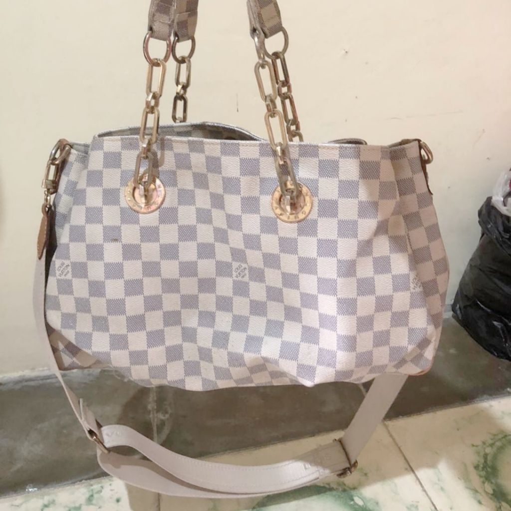 Preloved Tas LV Motif Damier Azur Tas Fashion