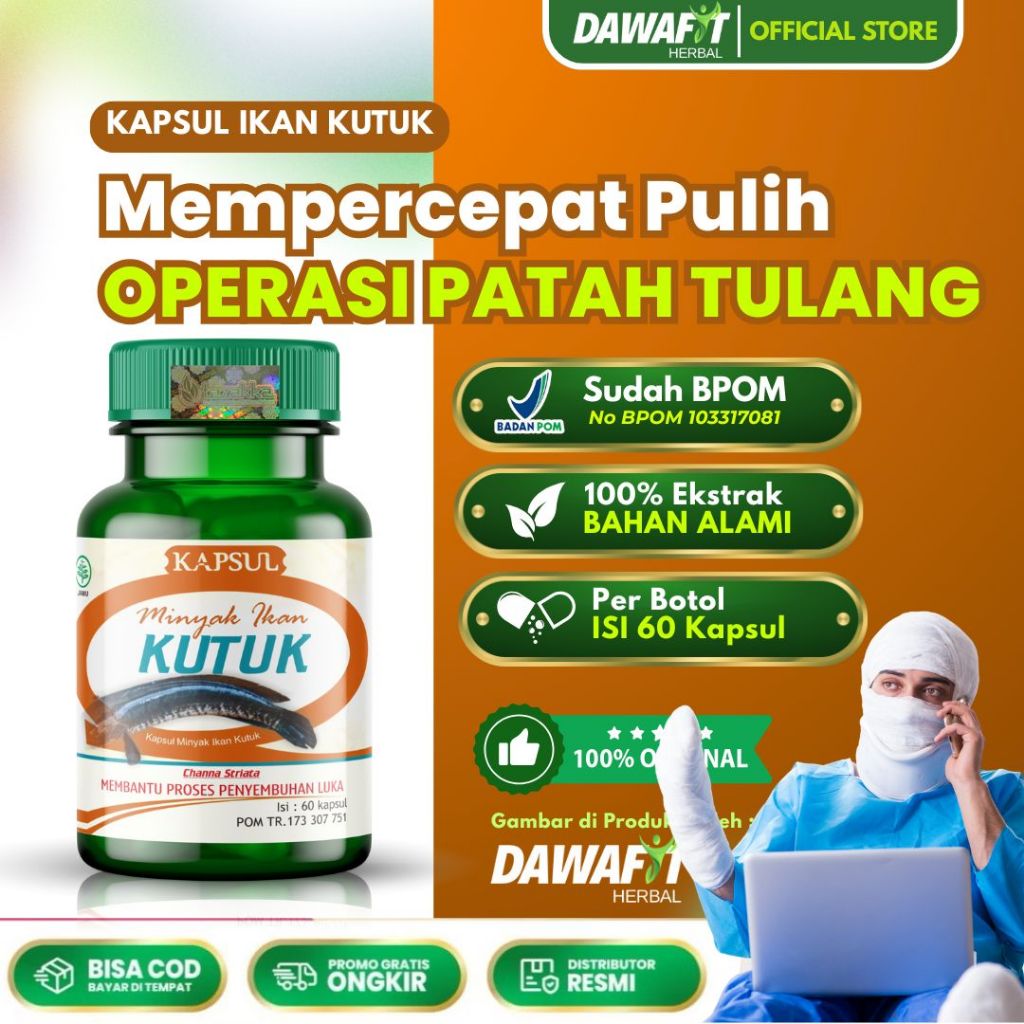 Tazakka - Kapsul Ekstrak Ikan Gabus 500 mg Kutuk Perawatan Luka Pasca Operasi Caesar dan Luka Patah 