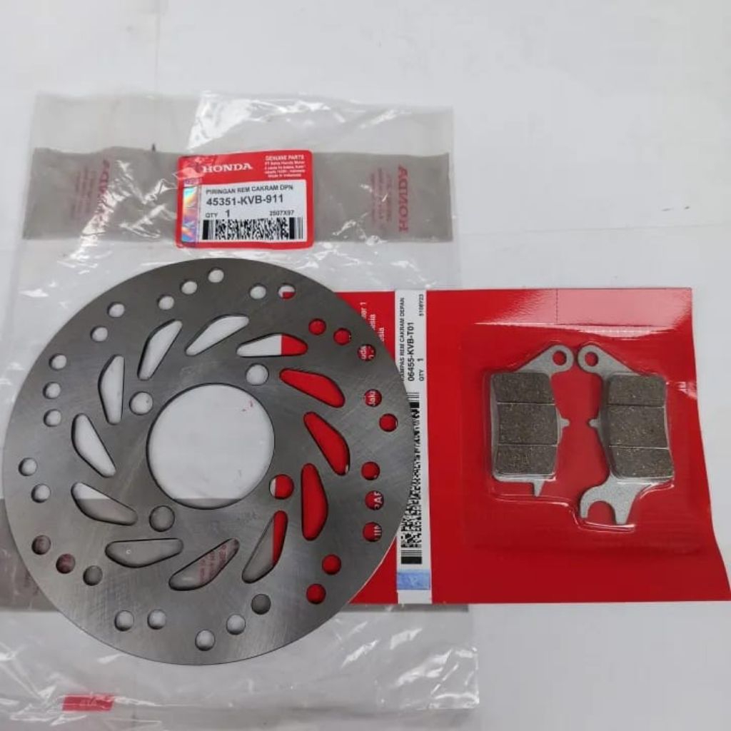 Piringan Depan + kampas rem cakram depan Vario Beat Beat fi Beat pop Beat setret piringan depan plus