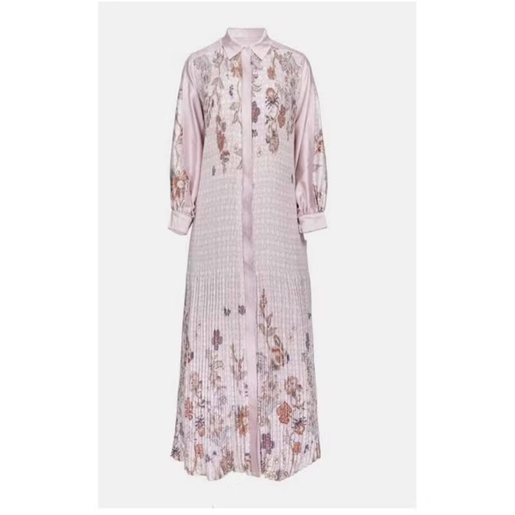 Benang Jarum Festive Finesse Pleated Dress-blush