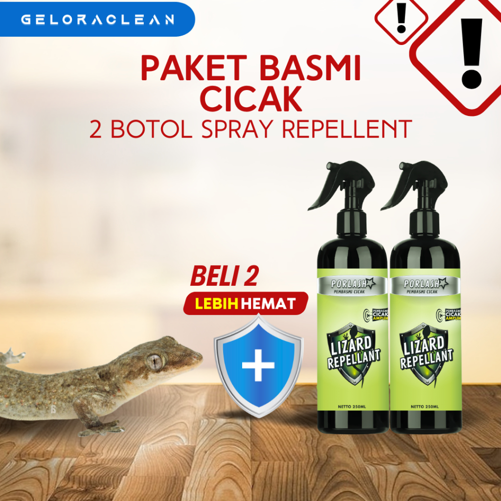 PAKET BUNDLING HEMAT 2 BOTOL LIZARD REPELLANT (RACUN CICAK AMPUH & EFEKTIF) racun cicak semprotan