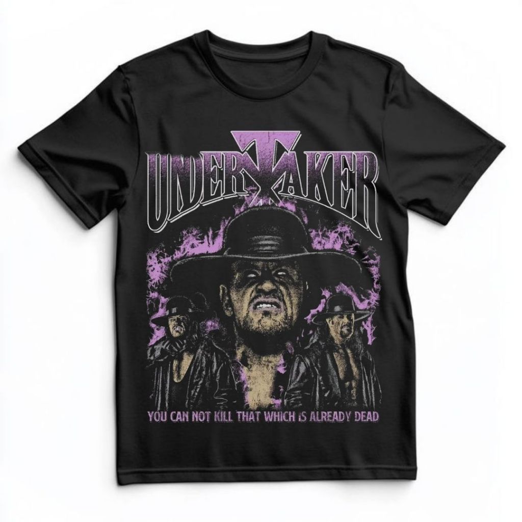 Kaos Undertaker | Hitam | Black | Kaos Reguler | Vintage | Atasan | Kaos WWE | Smack Down