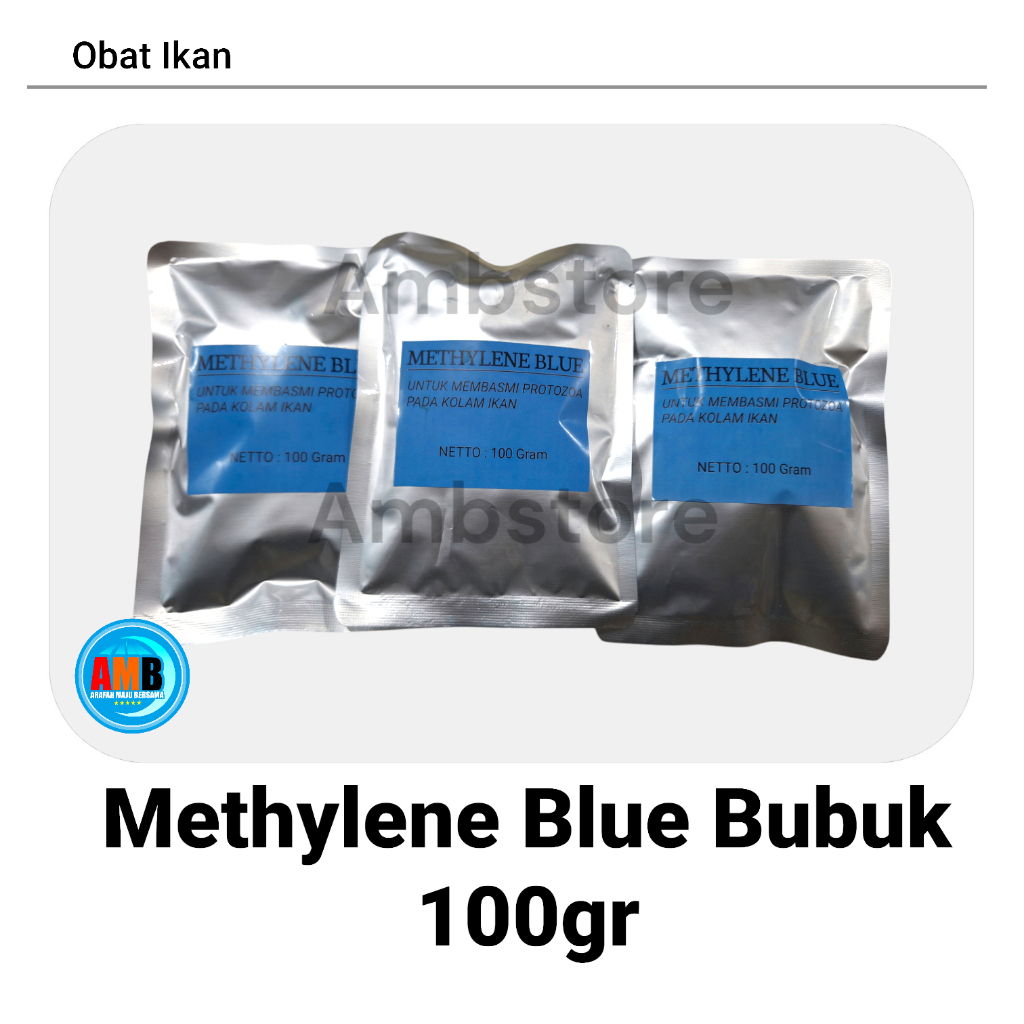 methylene blue / methylene blue 100gr / methylene blue 100 gram / obat biru ikan / methylene blue bu