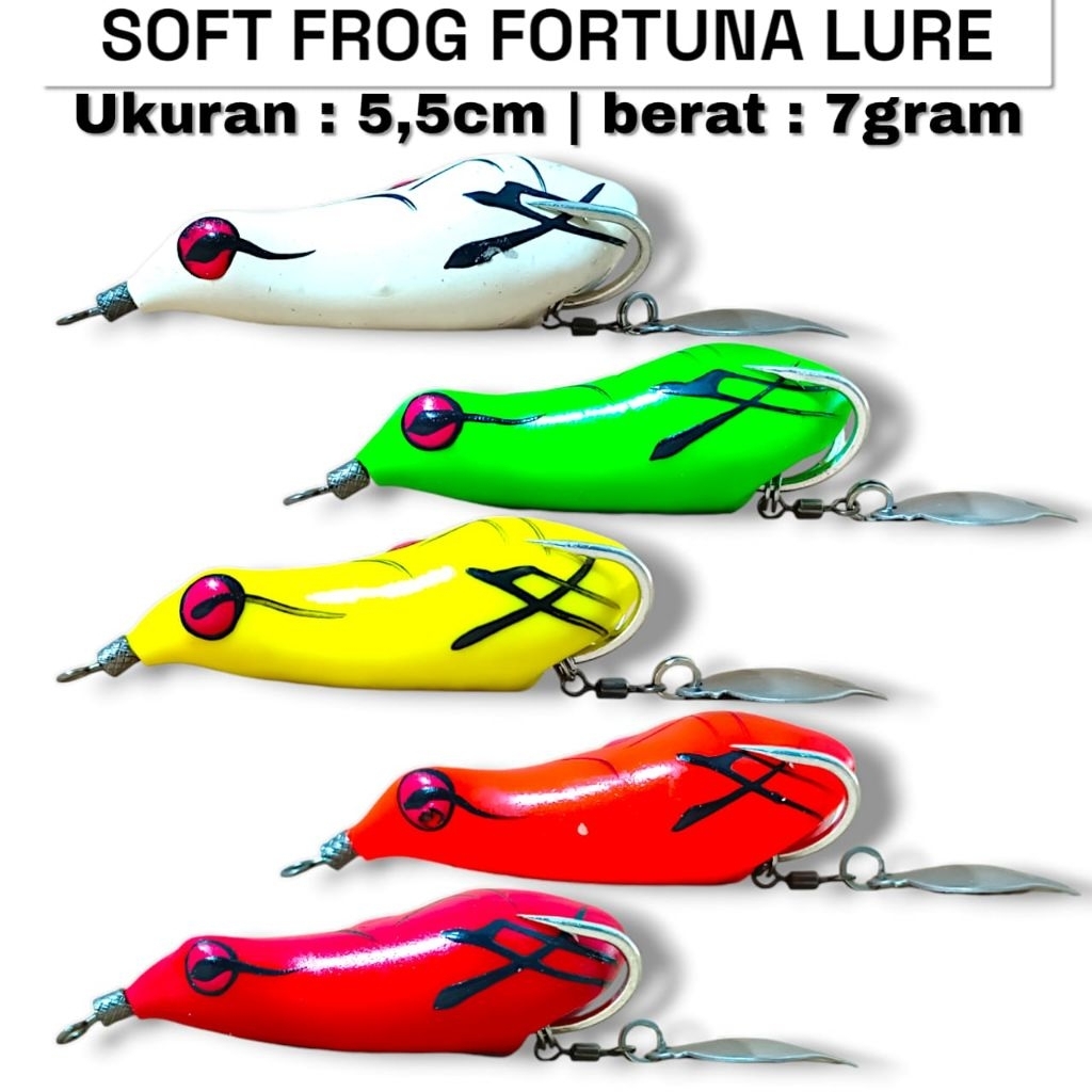 SOF FROG FORTUNA LURE UKURAN 5,5CM BERAT 7GRAM.UMPAN CASTING GABUS