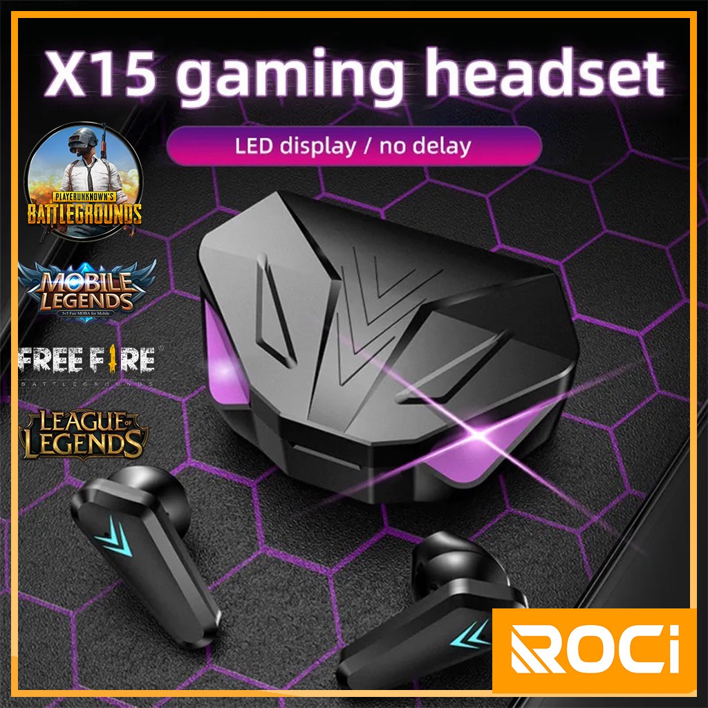 Headset Bluetooth Gaming Stereo X15 / Earphone Bluetooth Gaming / Earphone Bluetooth Game / Handsfre