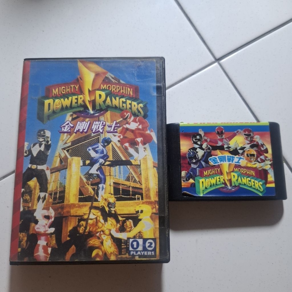 Kaset Sega Power Rangers Dengan Box Second