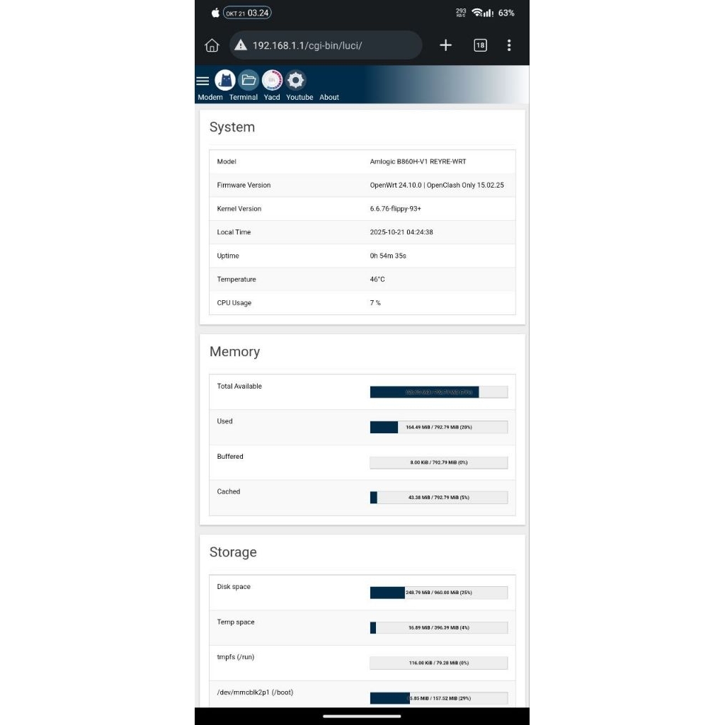 STB OPENWRT + ROUTER