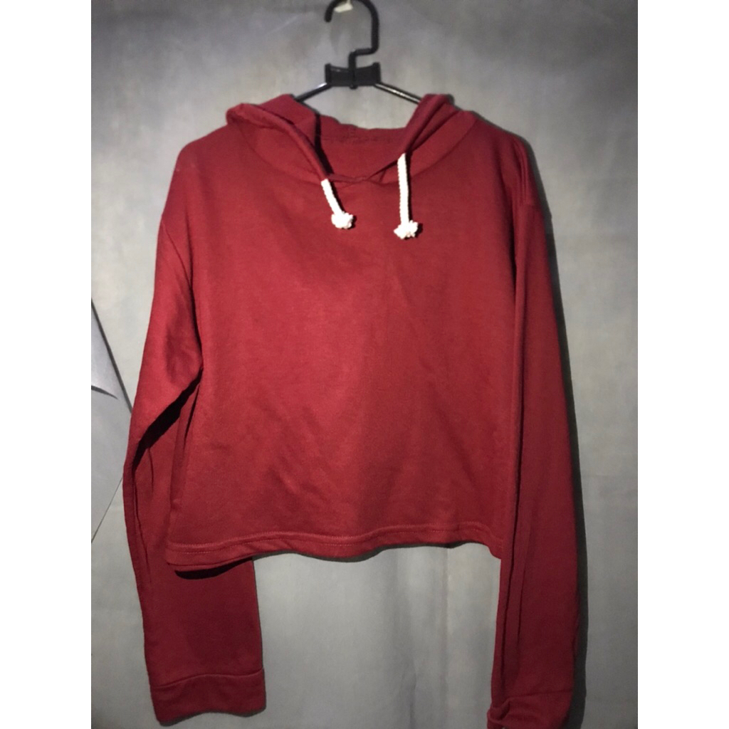Hoodie Crop Wanita (preloved)