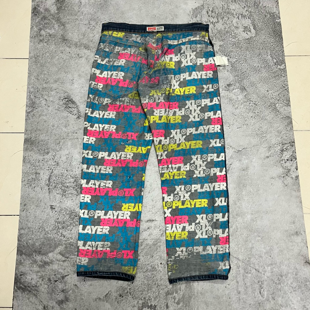 XLarge Denim Jeans Full Print Rare