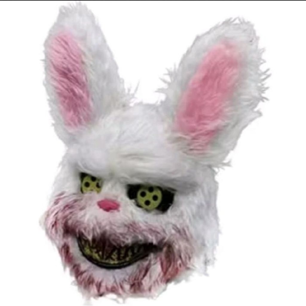 topeng halloween seram topeng maskot kelinci berdarah dan topeng beruang seram