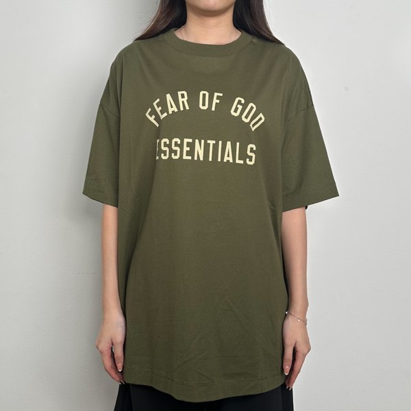 Kaos ESSEN FEAR OF GOD EXCLUSIVE MILITARY GREEN TSHIRT 100% ORIGINAL