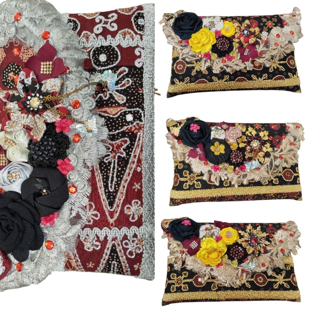 OBRAL tas tapis lasem + brukat uk L murah asli lampung