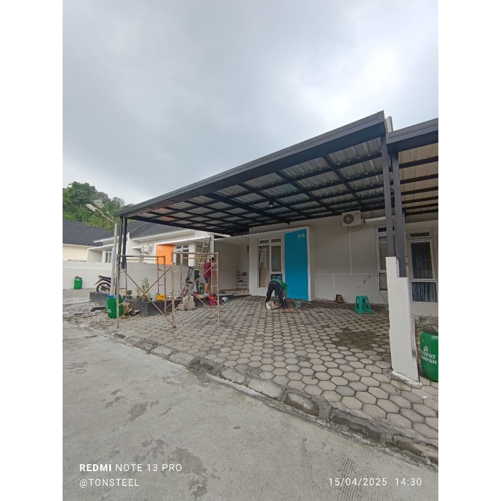 Kanopi Bajaringan Atap Galvalum Pasir