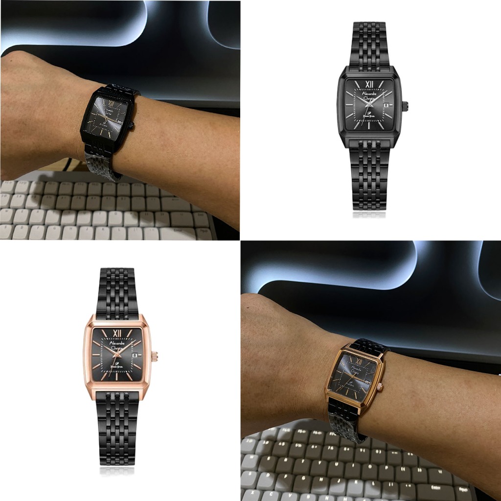 AC 1041 JAM TANGAN COUPLE ALEXANDRE CHRISTIE AC1041 MODEL KOTAK ORIGINAL ANALOG WATCHES