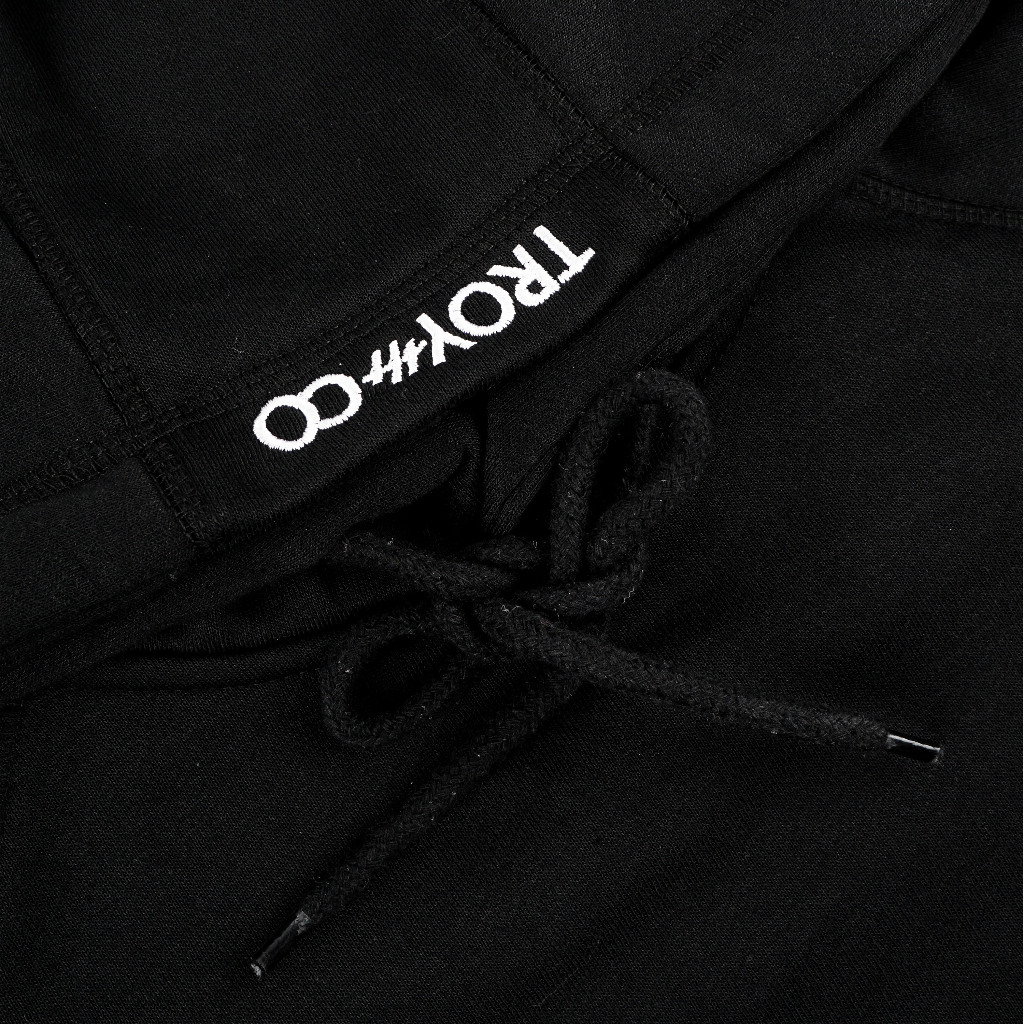 Troy Company Hoodie Boxy Raglan Black Hune FR - Hoodie Boxy Hitam BRH 3372