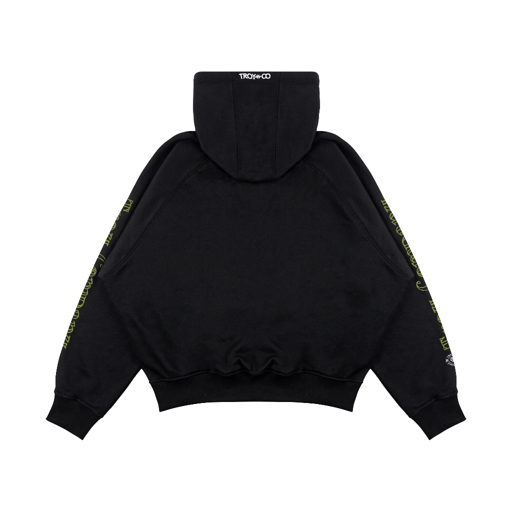 Troy Company Hoodie Boxy Raglan Black Hune FR - Hoodie Boxy Hitam BRH 3372