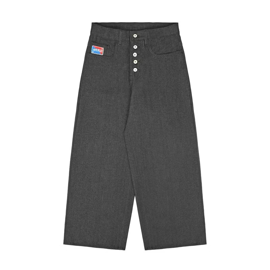 Satisfaction - Baggy Jeans | Raw Denim T.R.A.C.E.R BLACK-BLACK_