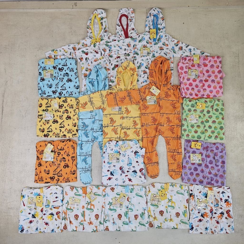 Leeva-Jumper/Jumpsuit Bayi | Baju Kodok Panjang Topi