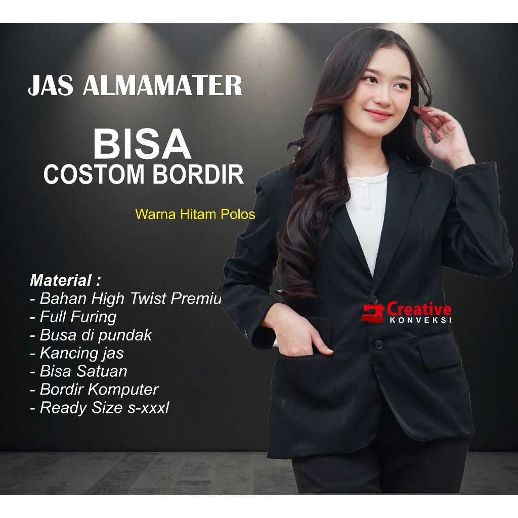 (BISA COD) Jas almamater Hitam Polos Jas Nikah, Jas Formal Jas Murah/ jas wisuda/ pondok pesantren
