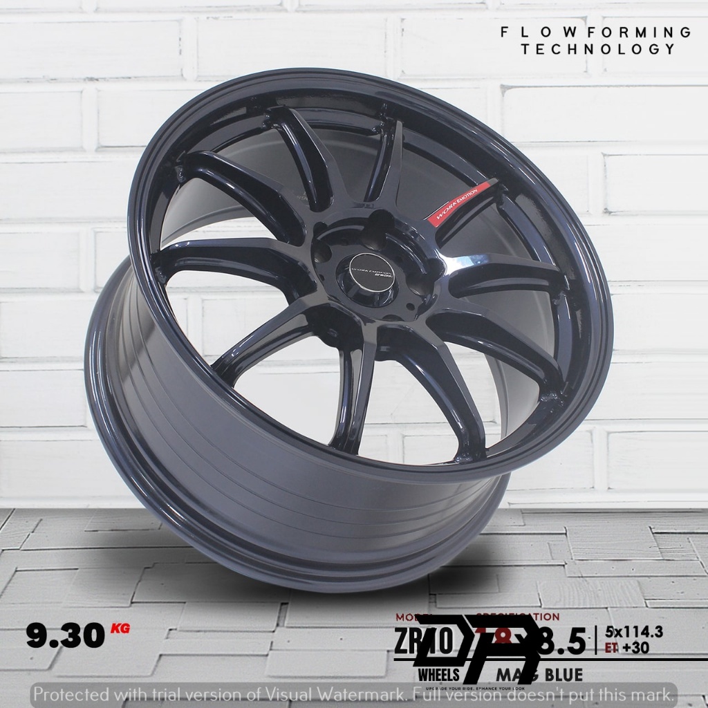 Velg mobil model work emittion ring 18 lebar 85 hole 5x114,3 warna mstt blue