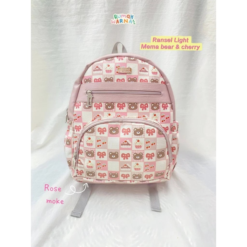 TAS RANSEL K LIGHT MEMA RUMAH WARNA Ransel Anak Cewek Sekolah Travelling - LIGHT MEMA Rumah Warna