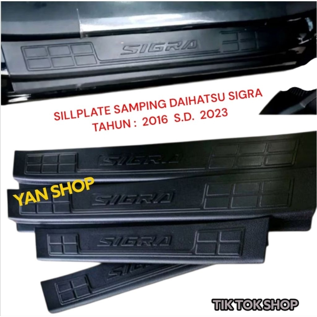 Sealplate  Sill plate Samping Pintu Daihatsu Sigra Sillplate Belakang Tahun 2016 2017 2018 2019 2020