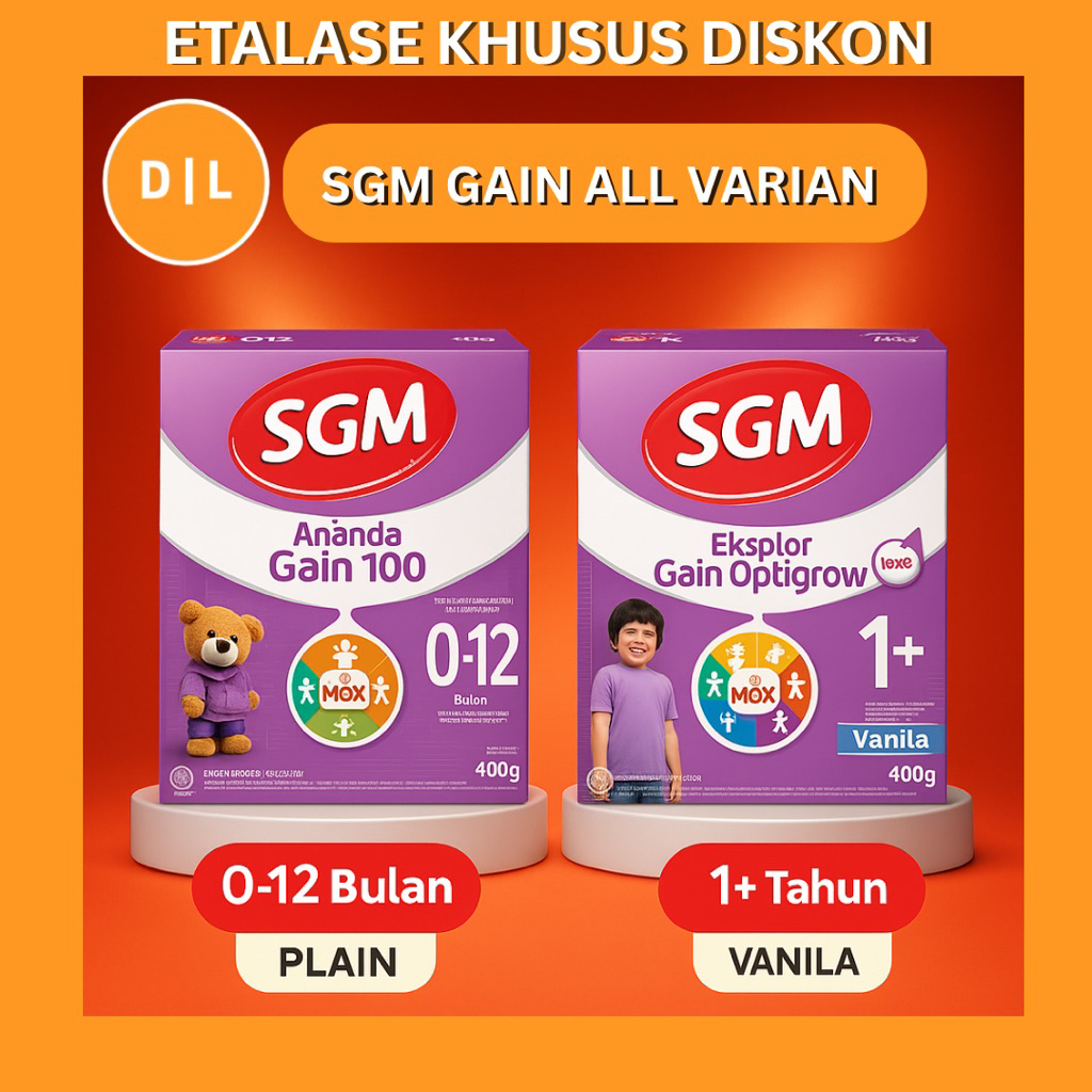 SGM GAIN OPTIGROW ALL VARIAN 400gr / SUSU PERTUMBUHAN SGM UNGU 400 gr