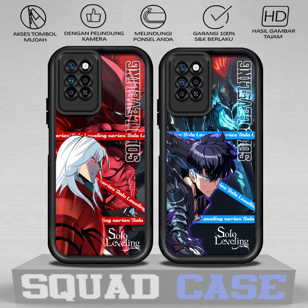 Softcase Glass kaca untuk INFINIX NOTE 10 PRO NOTE 10 PRO NFC Motif SOLOLEVELING Casing Handphone Ca
