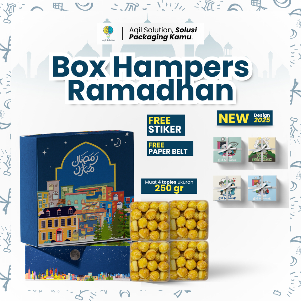 (5pcs) BL 22x22x7 Box Hampers Exclusive Lebaran / Box Kue Lebaran / Box Hadiah / Soft Box Idul Fitri