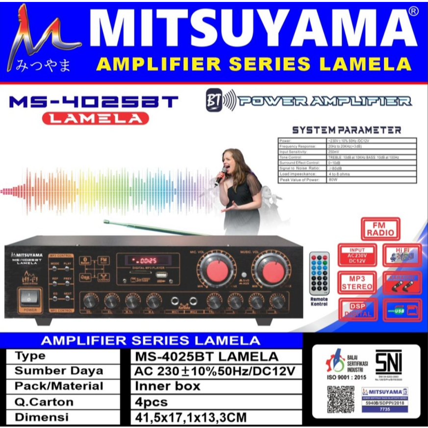 POWER AMPLIFIER MS 4025BT LAMELA