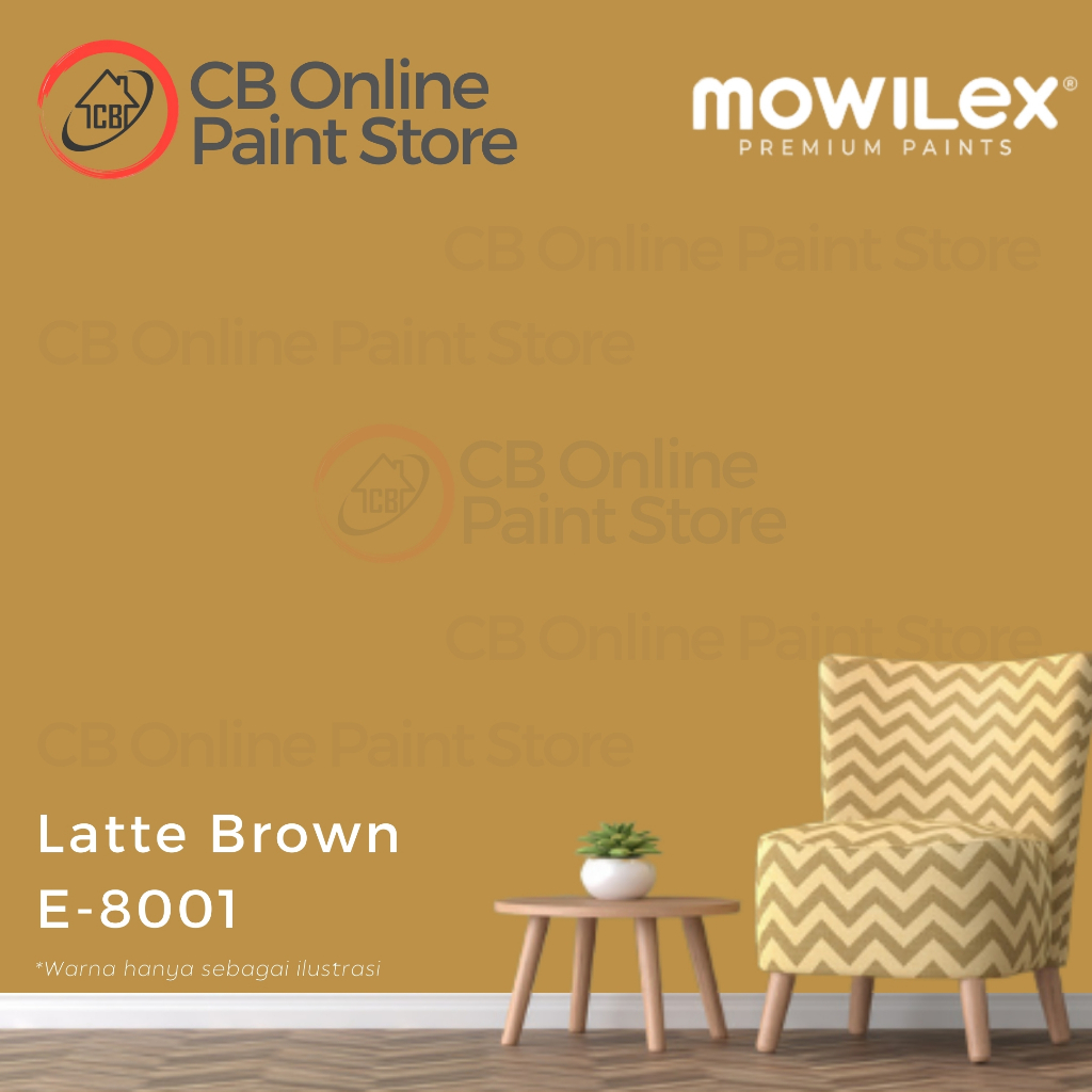 CAT TEMBOK MOWILEX - LATTE BROWN E-8001 - PAIL