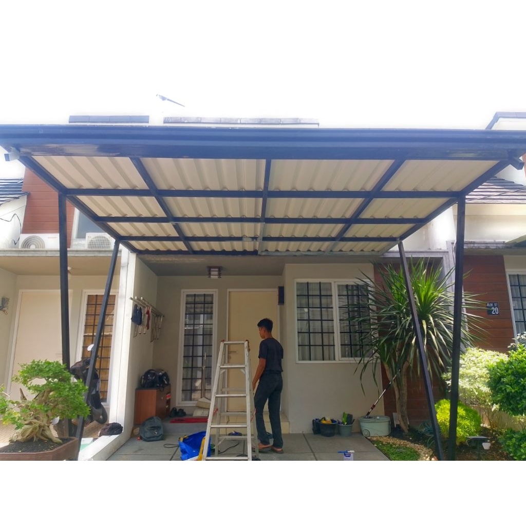 kanopi besi Hollow galvanis