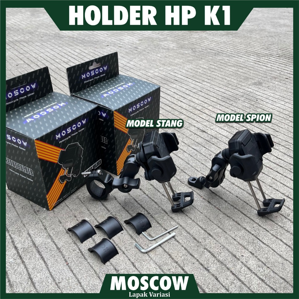 HOLDER HP K1 MOSCOW UNIVERSAL NMAX PCX BYSON LEXI SPION STANG HAND PHONE HP ABS PENYANGGA HANDPHONE 
