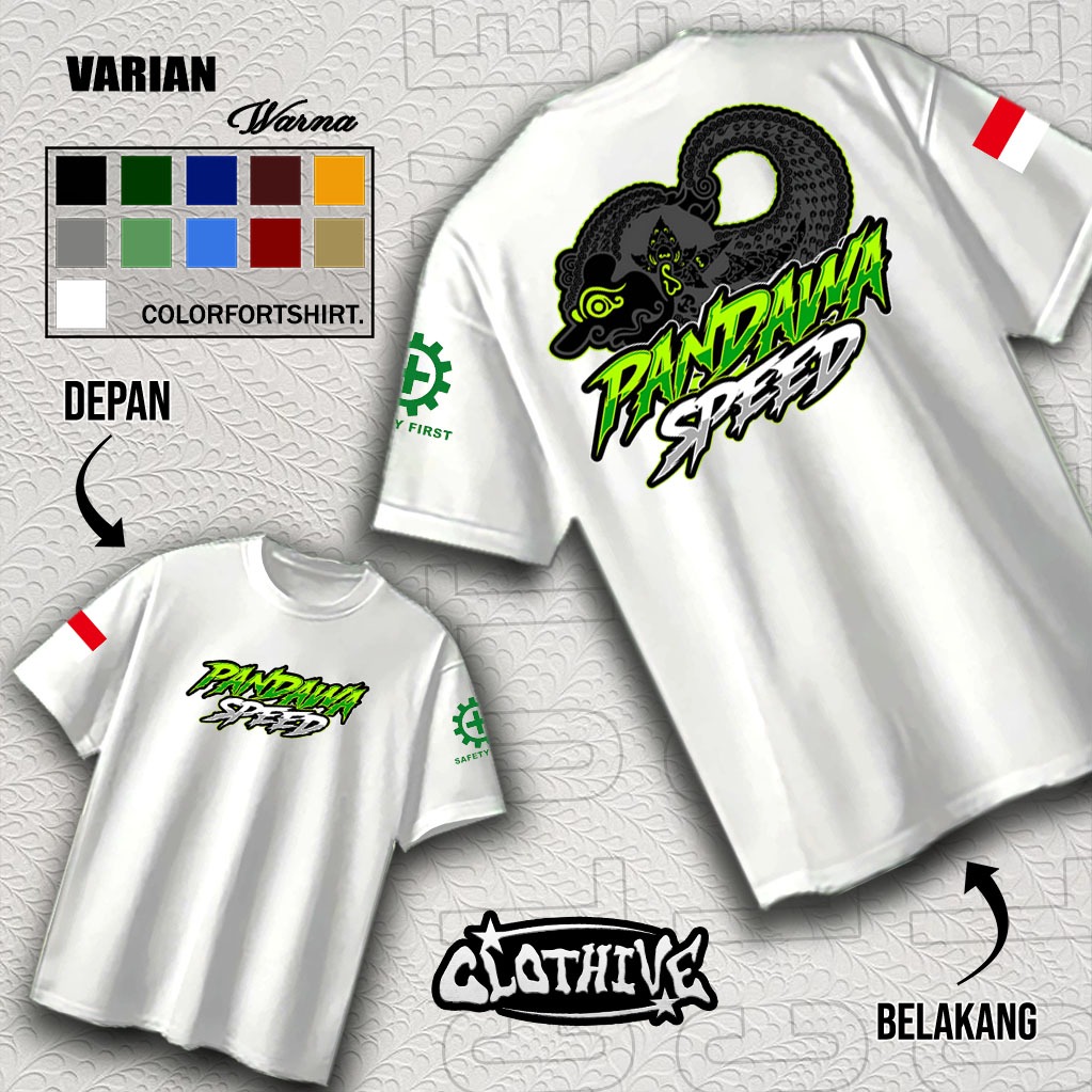 KAOS CLOTHIVE- KAOS PANDAWA SPEED - KAOS PANDAWA SPEED PRIA DAN WANITA - TERBARU DAN TERLARIS