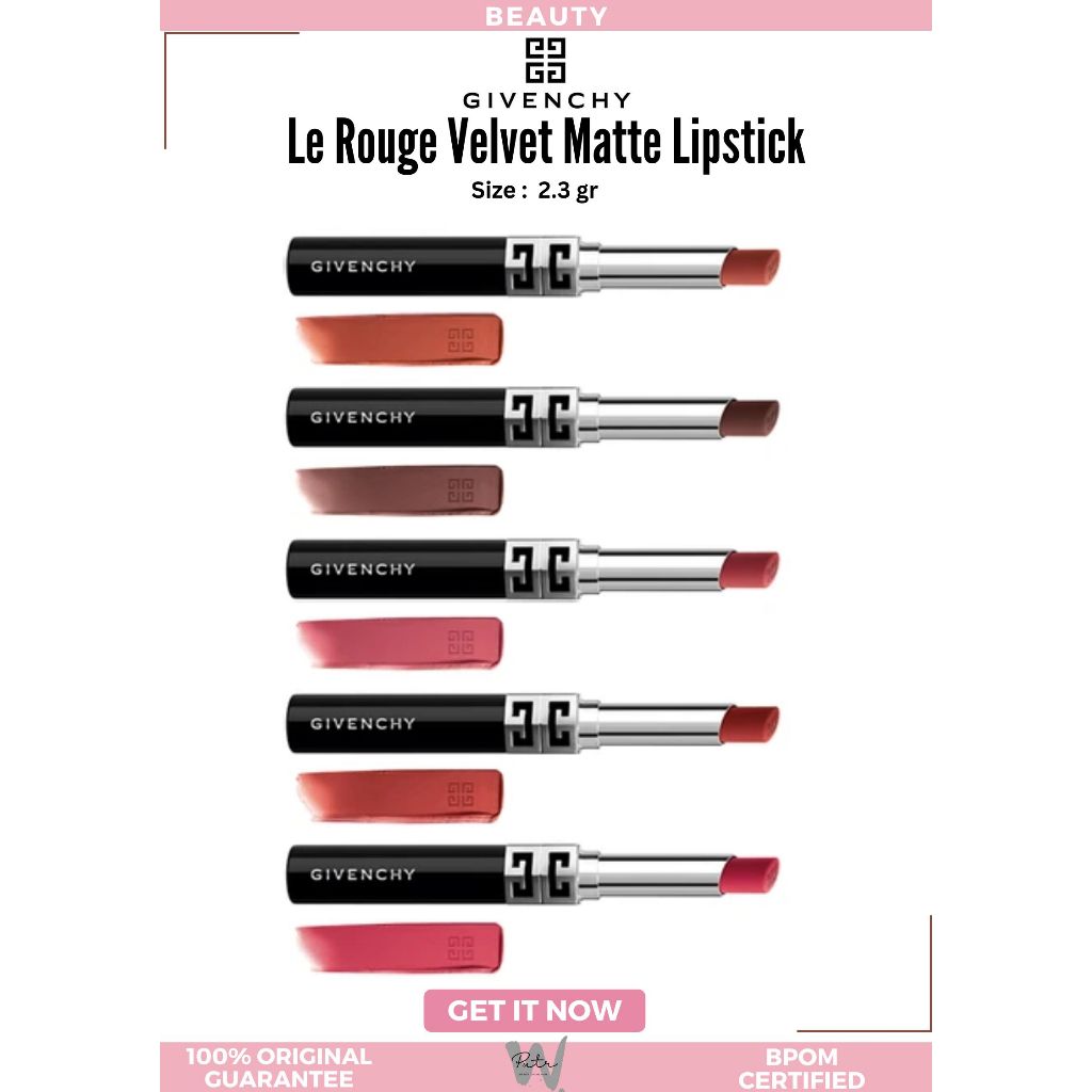 New Coming ! GIVENCHY Le Rouge Velvet Matte Lipstick • 2.3g