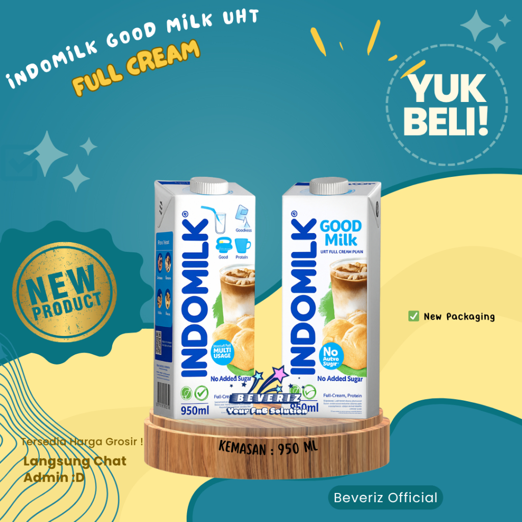Indomilk Uht Full Cream 950 Ml Susu Good Milk