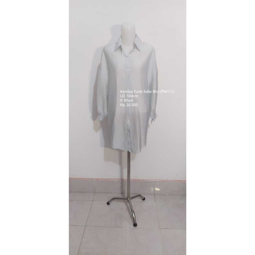 Kemeja Tunik Salur Biru