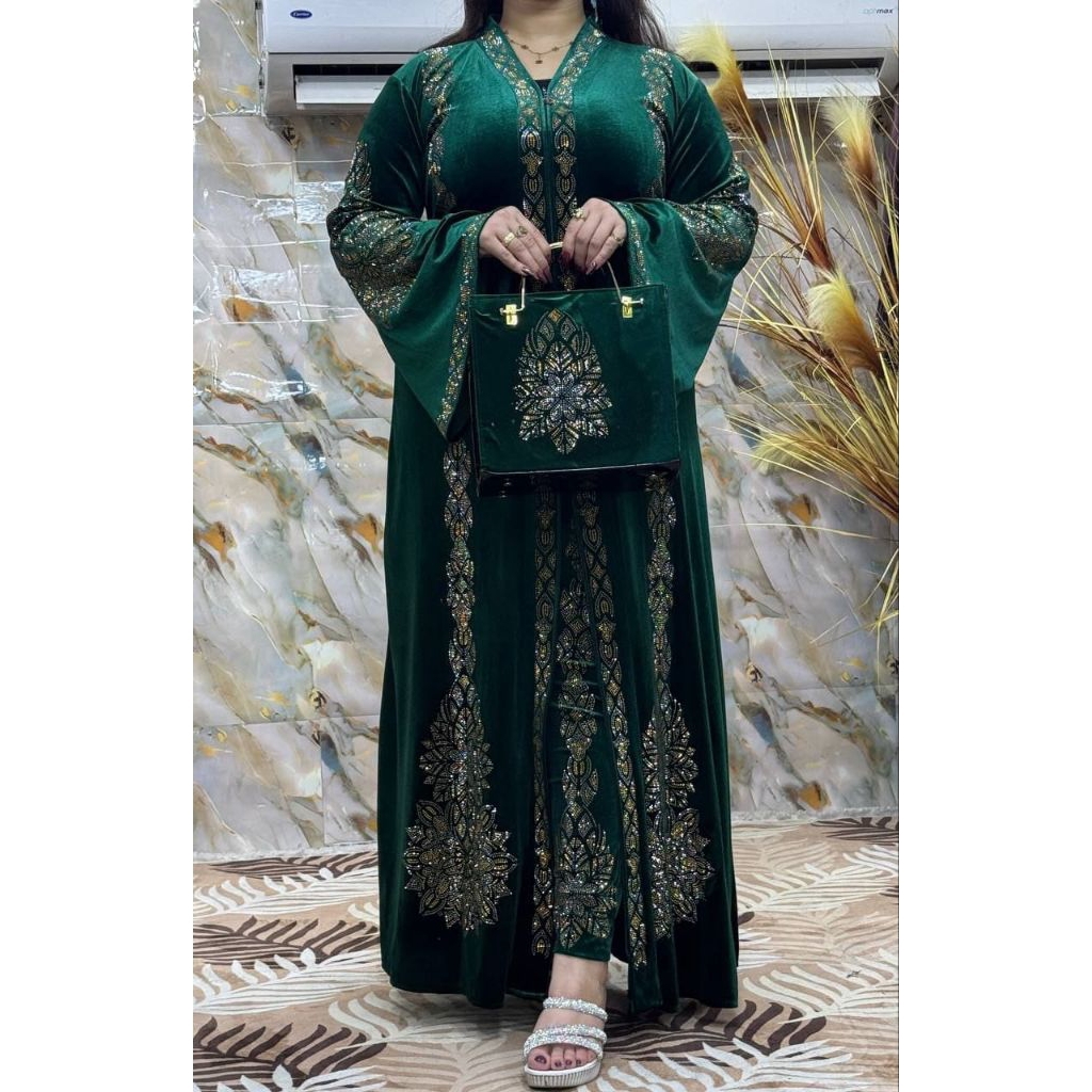 Abaya Velvet Warna Cantik Motif Simple