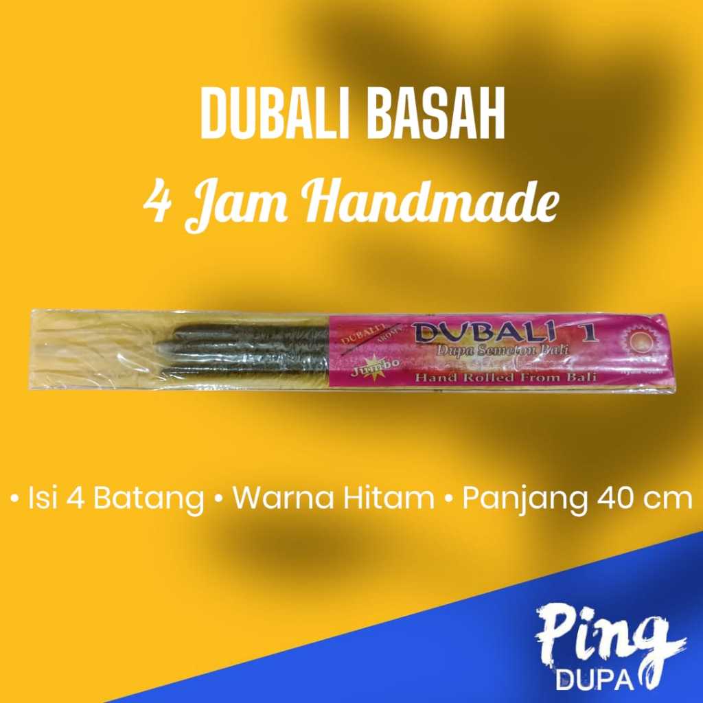 Dupa Basah Dubali 4 Jam Hio Handmade Dari Bali