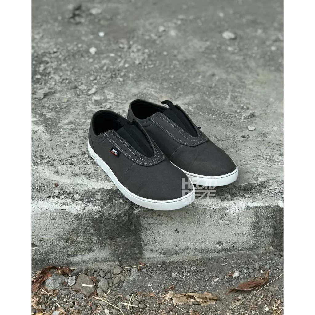 Geoff Max - Zach Grey Slip On | Sepatu Sneakers