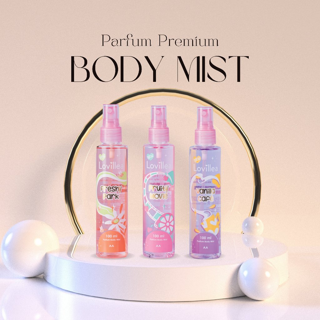 LOVILLEA - PARFUME BODY MIST 100ML + FREE GIFT / PARFUME LOVILLEA / PEWANGI LOVILLEA