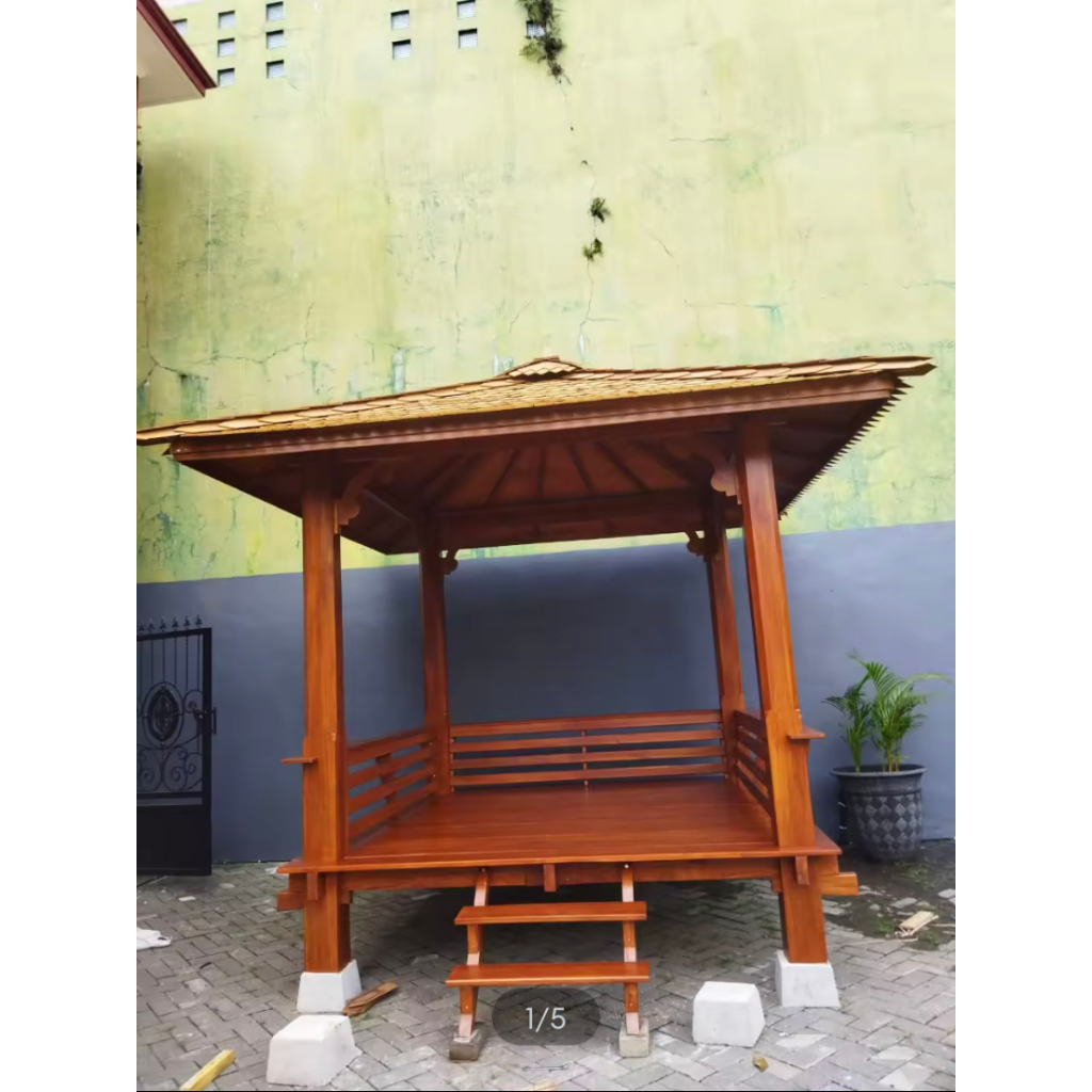 gazebo kayu minimalis , gazebo kayu mahoni minimalis , gazebo taman kayu mahoni