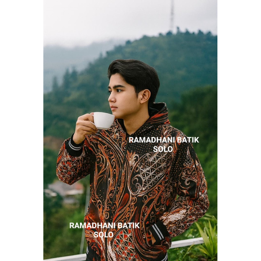 abstrak hoodie motif terbaru Hoodie burgundy jaket Hoodie pria terbaru/Jaket batik asli solo/hoodie 