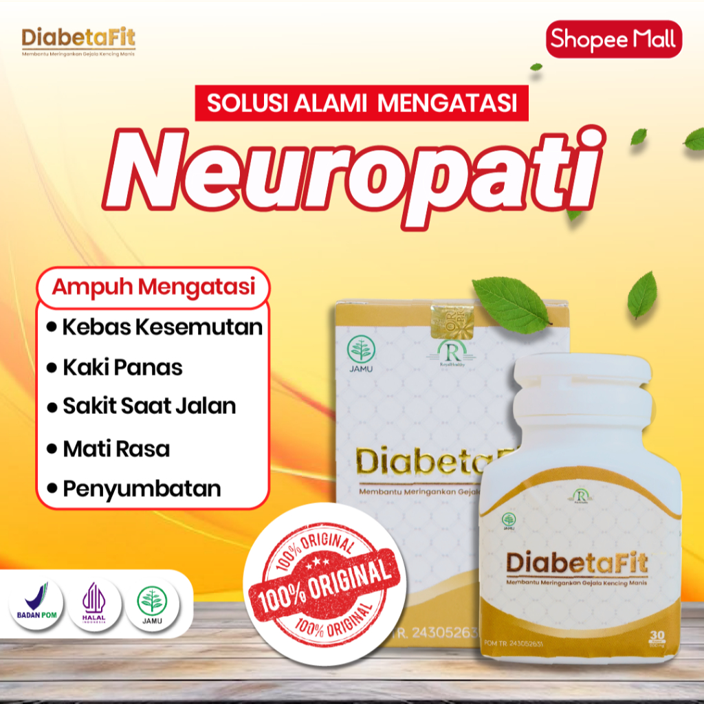 Diabetafit Herbal alami untuk Neuropati 30 kapsul